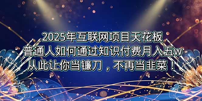 2025年互联网项目天花板，普通人如何通过卖项目实现逆风翻盘，月入5W＋！好项目网-专注分享网络创业项目落地实操课程 – 全网首发_高质量创业项目输出好项目网