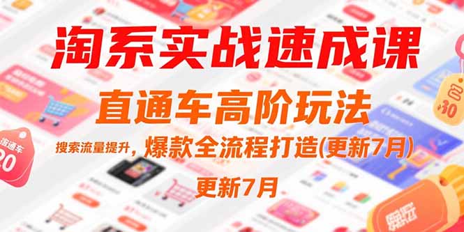 淘系实战速成课，直通车高阶玩法，搜索流量提升，爆款全流程打造(更新7月好项目网-专注分享网络创业项目落地实操课程 – 全网首发_高质量创业项目输出好项目网