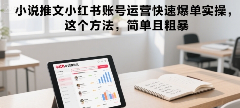 小说推文小红书账号运营快速爆单实操，这个方法，简单且粗暴好项目网-专注分享网络创业项目落地实操课程 – 全网首发_高质量创业项目输出好项目网