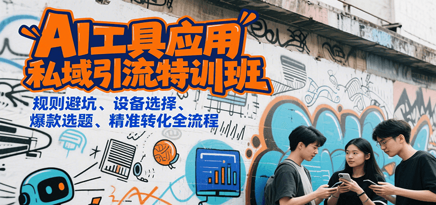 AI工具应用私域引流特训班，规则避坑、设备选择、爆款选题、精准转化全流程好项目网-专注分享网络创业项目落地实操课程 – 全网首发_高质量创业项目输出好项目网