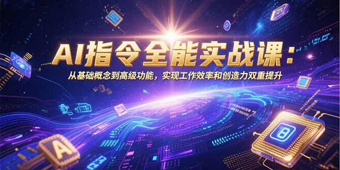 AI指令全能实战课：从基础概念到高级功能，实现工作效率和创造力双重提升好项目网-专注分享网络创业项目落地实操课程 – 全网首发_高质量创业项目输出好项目网