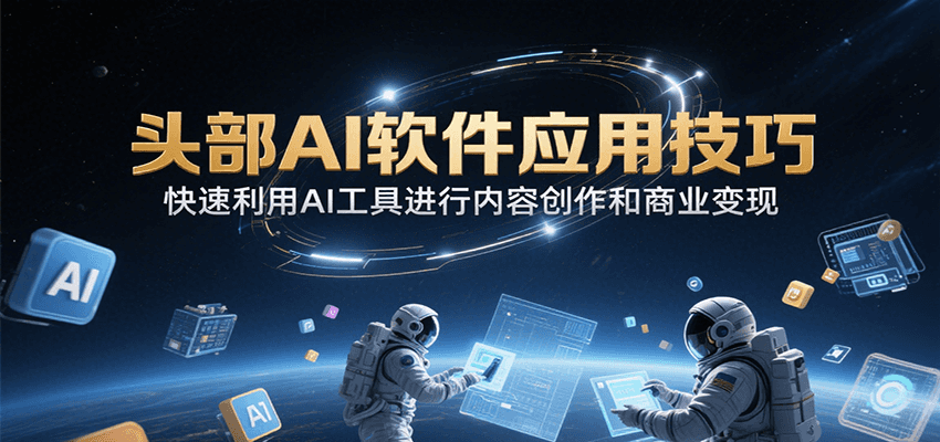 头部AI软件应用技巧，快速利用AI工具进行内容创作和商业变现好项目网-专注分享网络创业项目落地实操课程 – 全网首发_高质量创业项目输出好项目网