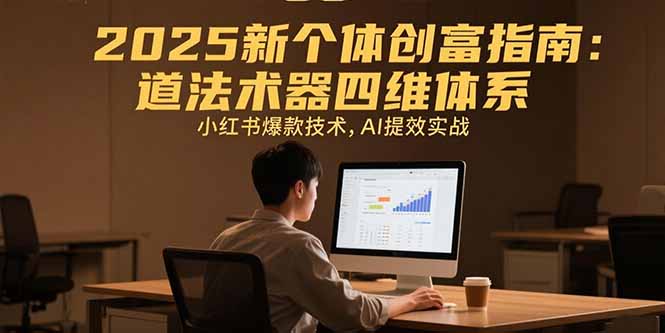 2025新个体创富指南：道法术器四维体系，小红书爆款技术，AI提效实战好项目网-专注分享网络创业项目落地实操课程 – 全网首发_高质量创业项目输出好项目网