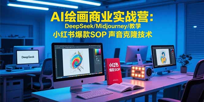 AI绘画商业实战营：DeepSeek/Midjourney/教学 小红书爆款SOP 声音克隆技术好项目网-专注分享网络创业项目落地实操课程 – 全网首发_高质量创业项目输出好项目网